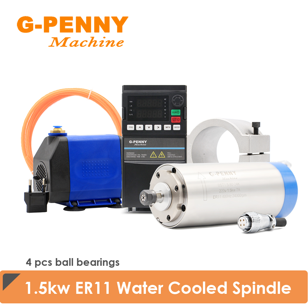 Water Cooled Spindle - G-PENNY 1.5kw ER11 220V 380V Water