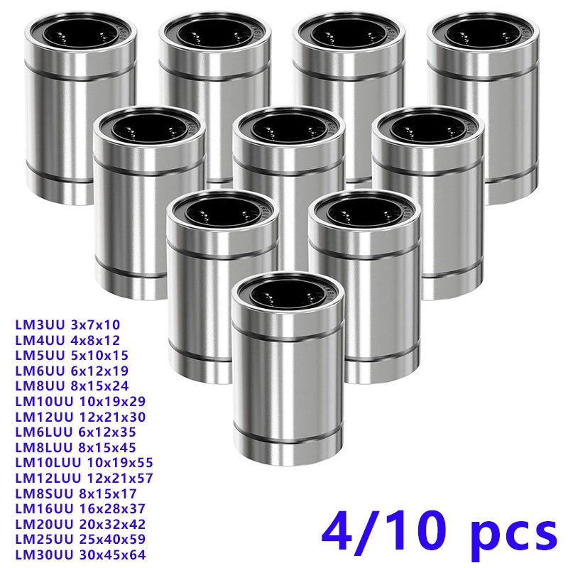 Linear Rail - 4/10PCS LM8UU LM10UU LM16UU LM12UU Linear
