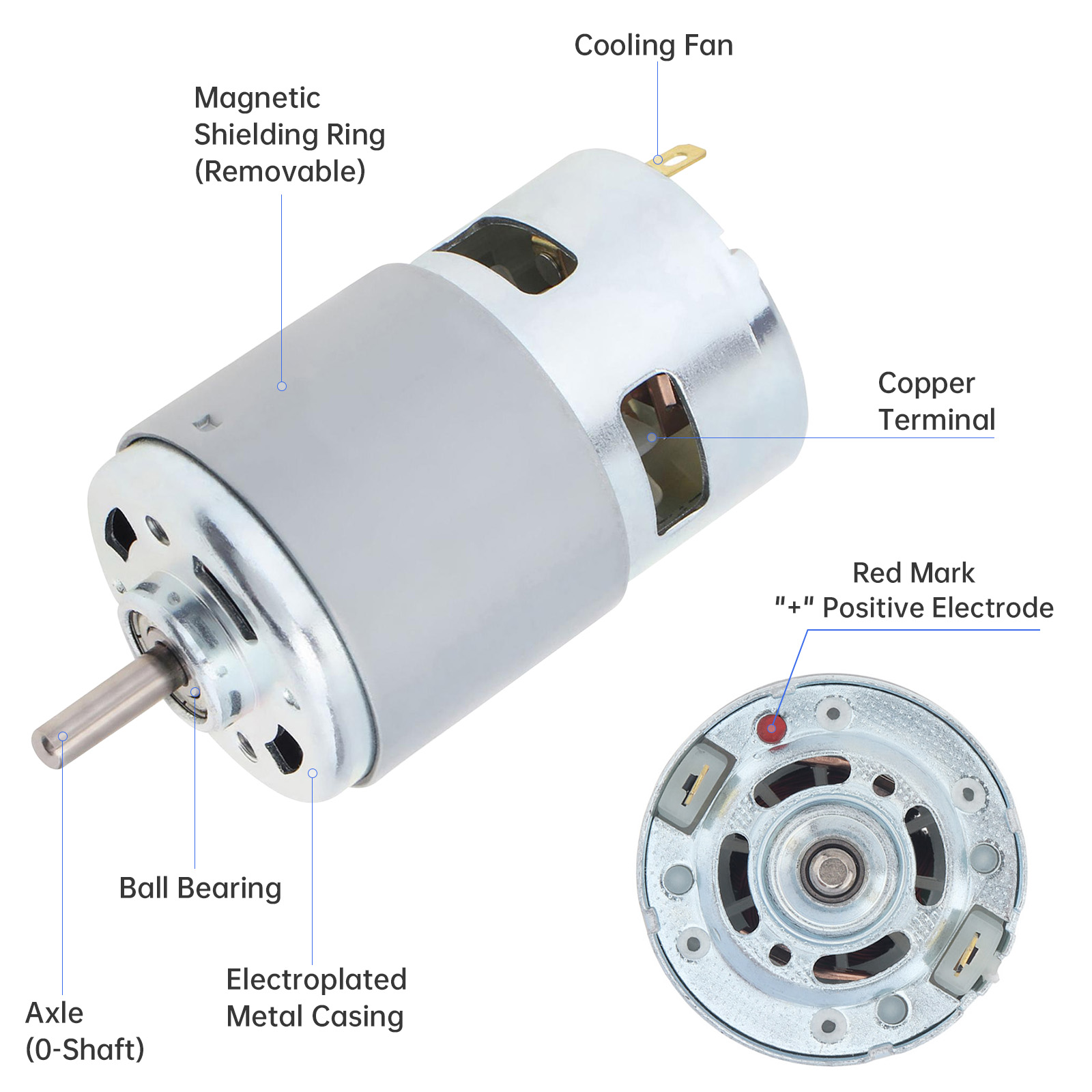 12V-24V 775 Electric DC Motor  - đánh giá và giá Gt2 Pulley