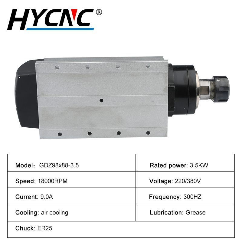 Huajiang 3.5kw Spindle Air-coo - đánh giá và giá Spindle Motor