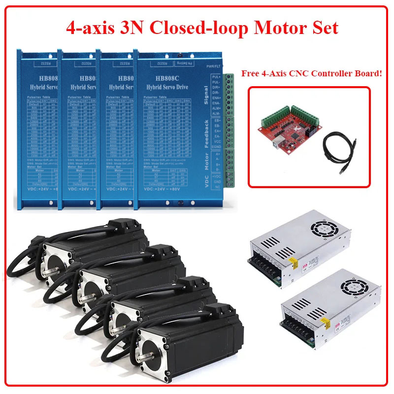 4 Axis Nema 23 Closed Loop Ste - đánh giá và giá Nema23 Stepper