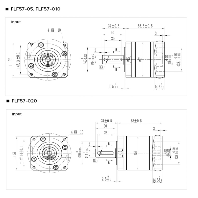 FLF57-05 Nema 23 Planetary Gea - đánh giá và giá Nema23 Stepper