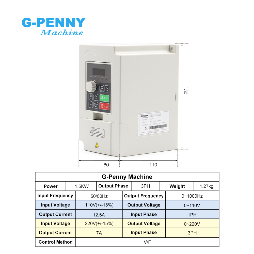 G-Penny CNC 1.5KW ER16 65mm 4  - đánh giá và giá Water Cooled Spindle