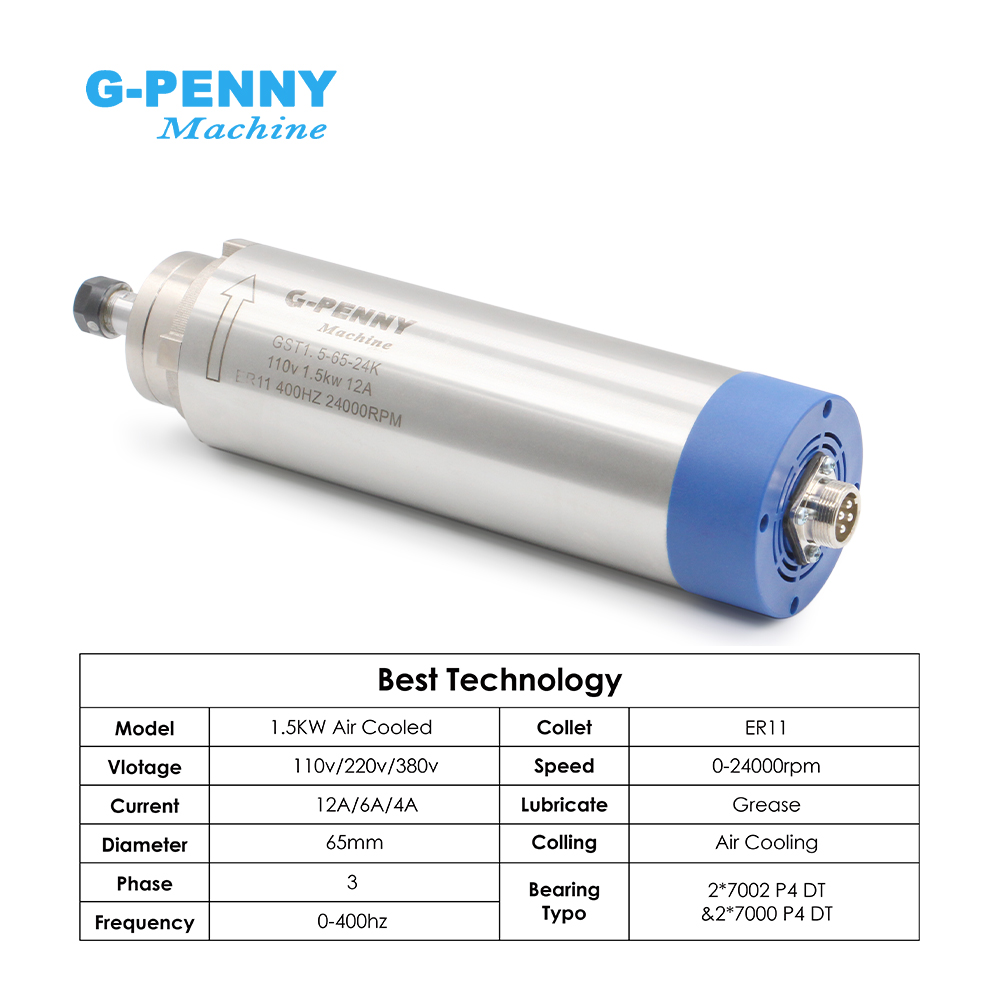 G-PENNY Machine 1.5kw ER11 air - đánh giá và giá Water Cooled Spindle