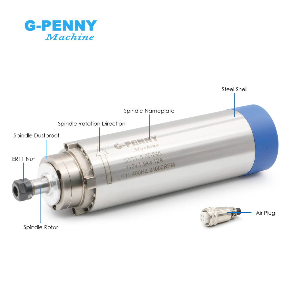 G-PENNY Machine 1.5kw ER11 air - đánh giá và giá Water Cooled Spindle